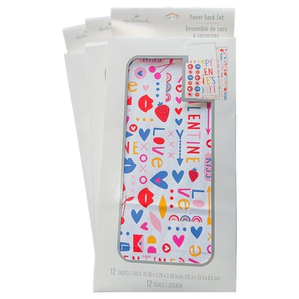 Hallmark Valentines Day 36-Count Gift Bags Treats Favors Classroom Party New